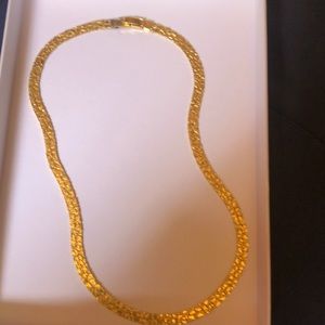Gold tone choker